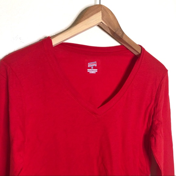 Soffe Long-Sleeve V-Neck T-Shirt Size Medium NWT - Picture 7 of 7